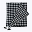 Hand Woven Black and White Plaid Throw
