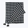 Hand Woven Black and White Plaid Throw