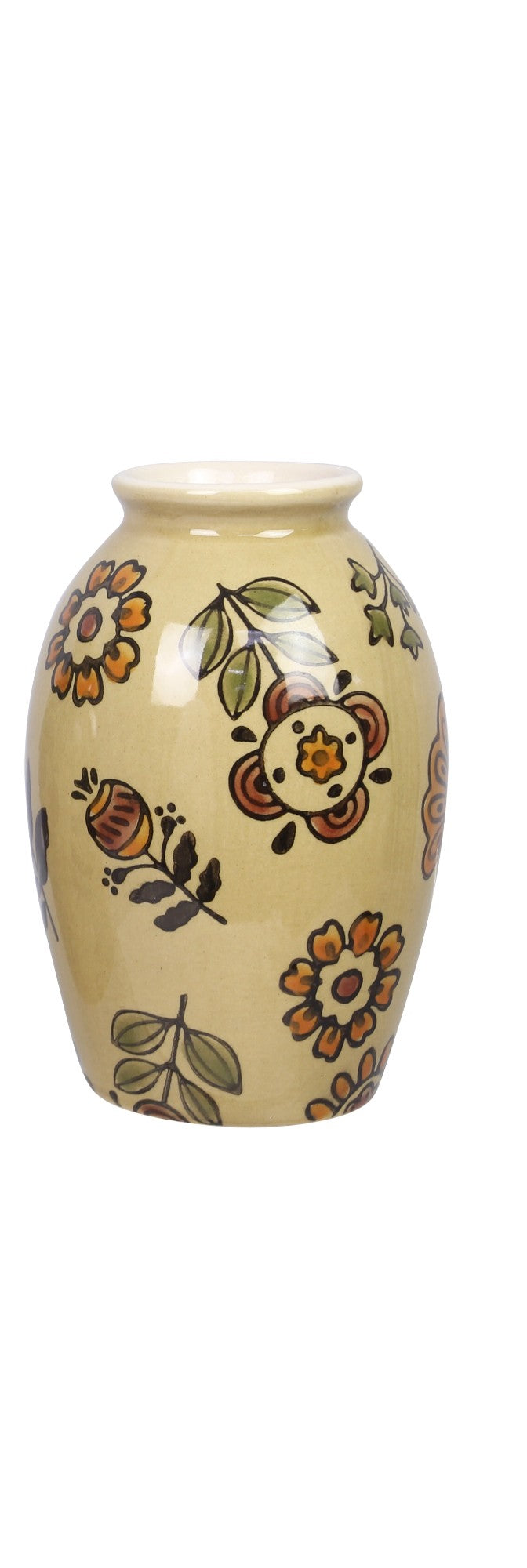 Stoneware Folk art mini vase