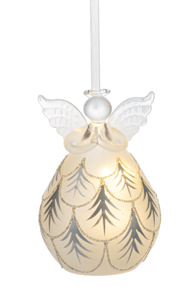 Luxury LED Glass Angel Ornament