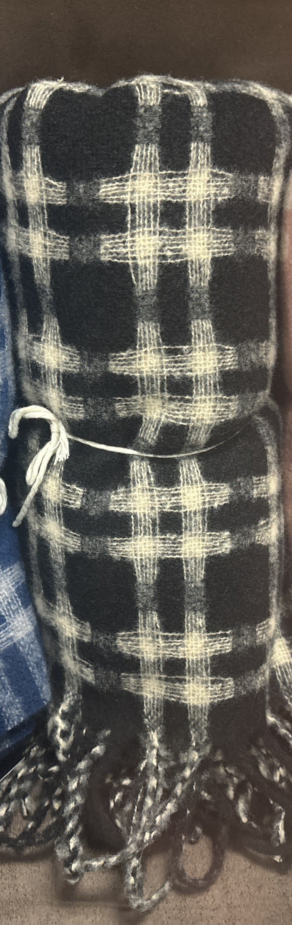 Crosshatch oversized scarf
