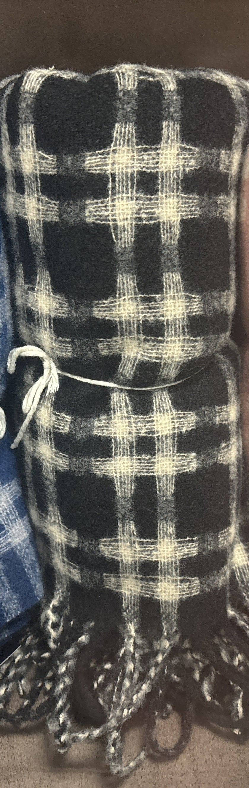 Crosshatch oversized scarf