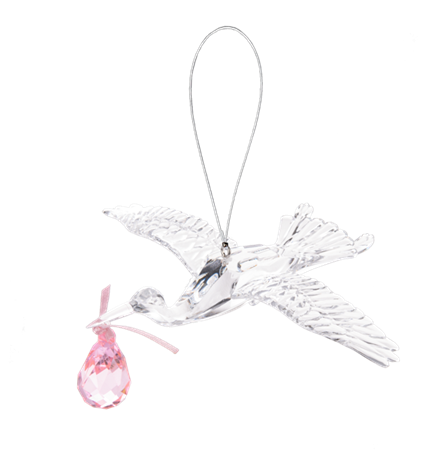 Crystal expressions Stork for girl