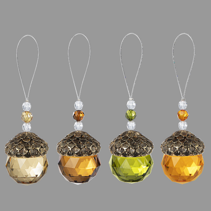 Crystal Expressions Acorn Ornaments