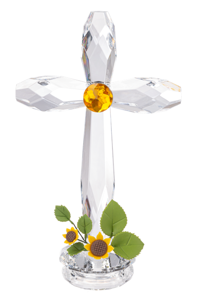 Crystal Expressions Standing Sunflower Cross