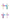 Crackle style rainbow cross