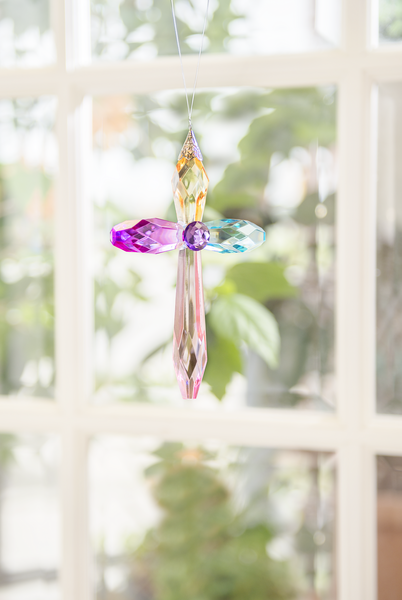 Hanging Rainbow Cross