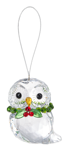 Owl With Holiday Wreath Ornament