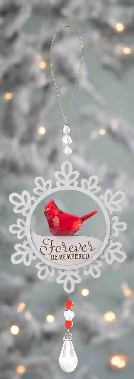 Rustic Snowflake Cardinal