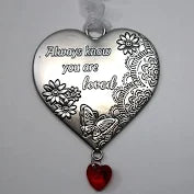 Language of Love Heart Zinc Ornaments