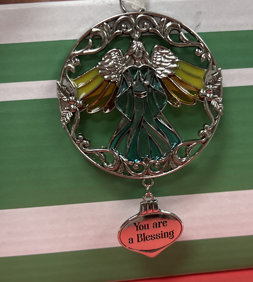 Stained Glass Christmas Ornament Assortment