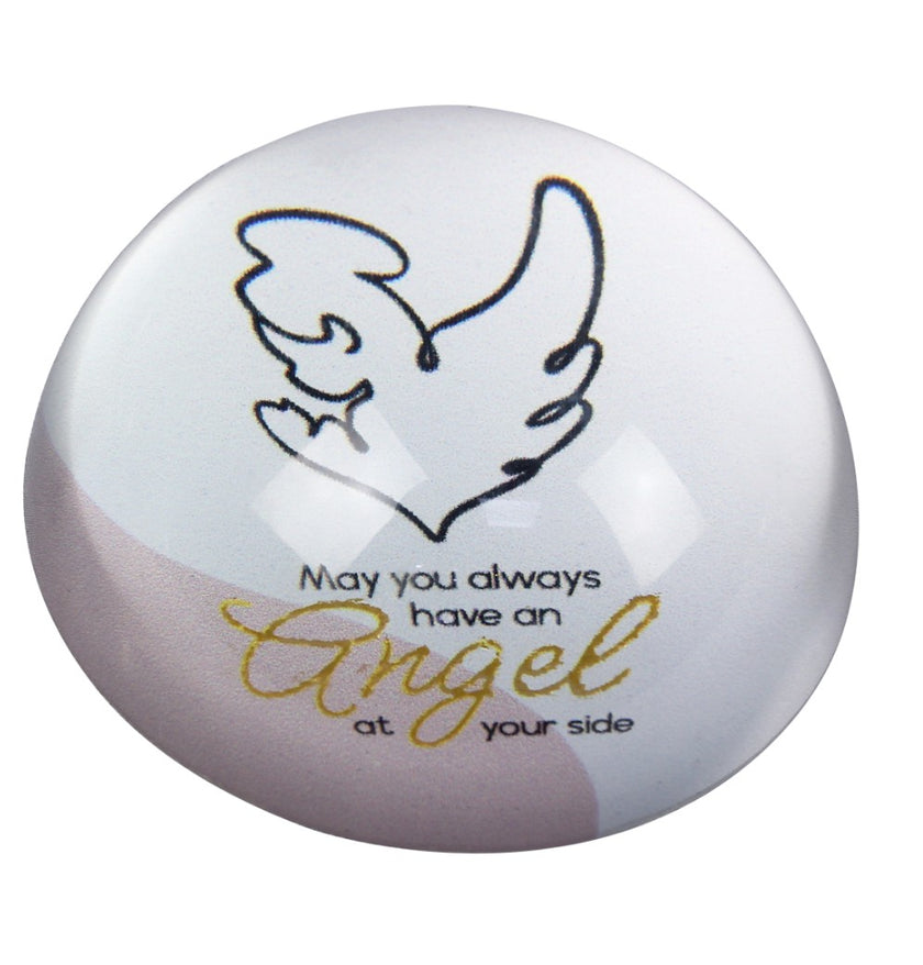 Glass Memorial Magnifying Paper Weight