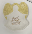 Ceramic Christmas Plate, Blessed Angel
