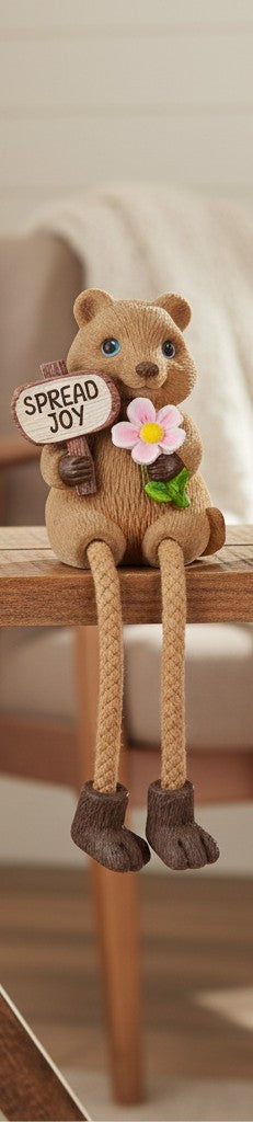 The Happy Little Quokka Shelfsitters with Dangle Leg Figurine