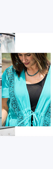 Lace Cinched Kimono