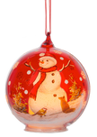 LED Snowman Glass Ornaments
