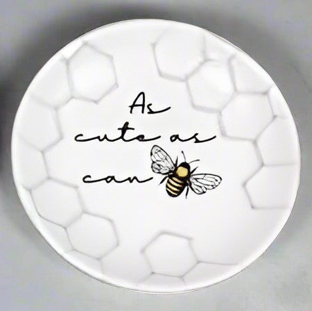 Ceramic Honey Bee Trinket Dish
