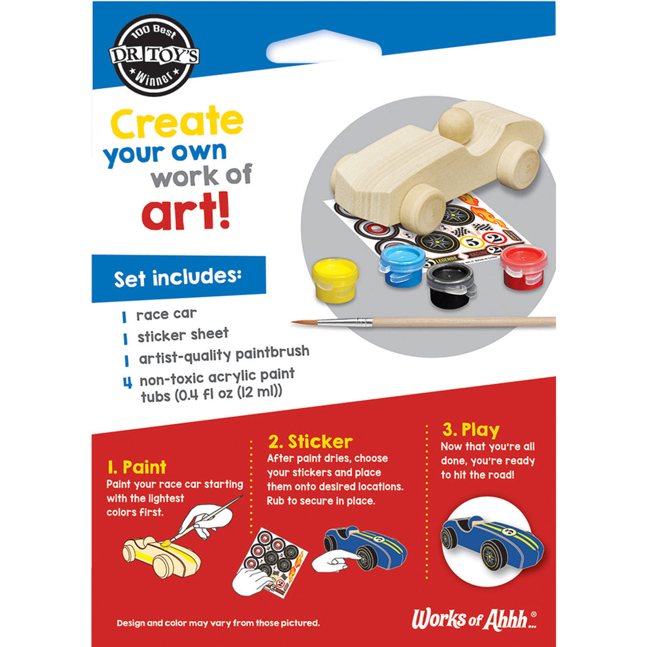Race Car Wood Paint Kit-3y+