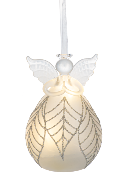 Luxury LED Glass Angel Ornament