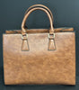 Vegan handbag with embossed floral design