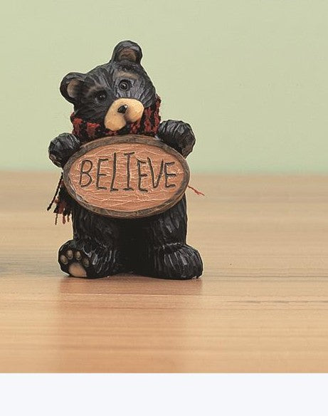 Resin winter mini bear figurine