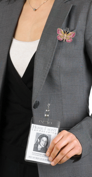 Butterfly Crystal ID badge reel