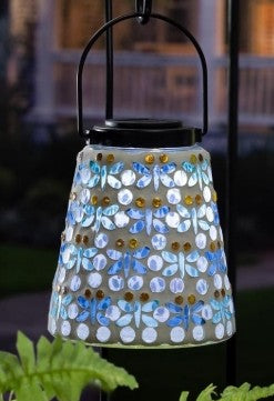 Mosaic Glass Solar Lantern