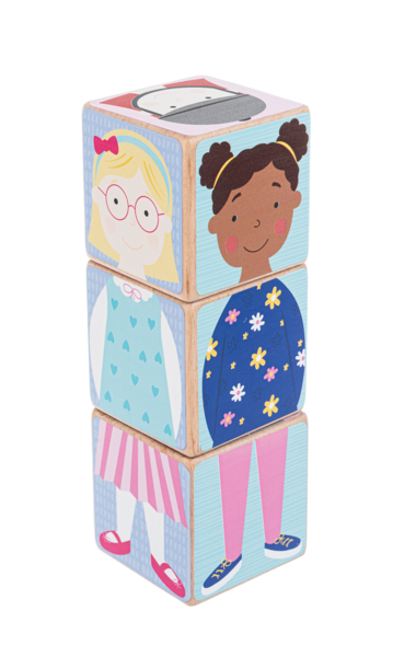 Wooden Block Doll (3 pc. set) 12M+