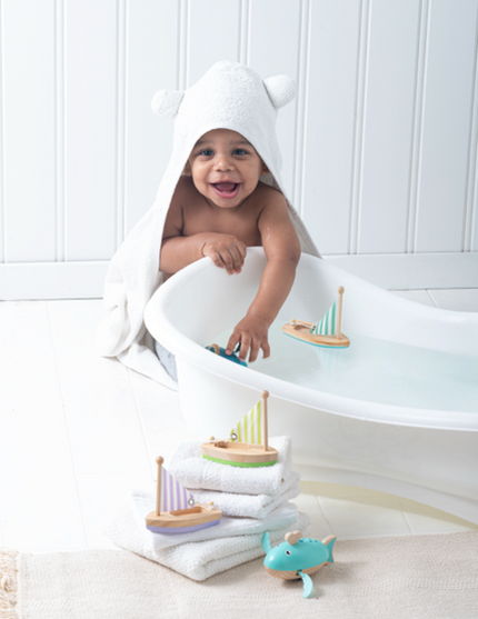 Stephen Baby wooden sailboat