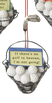 Basket of Golf Balls ornament