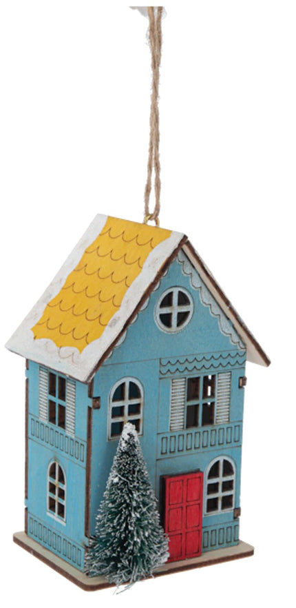 Wooden house ornament