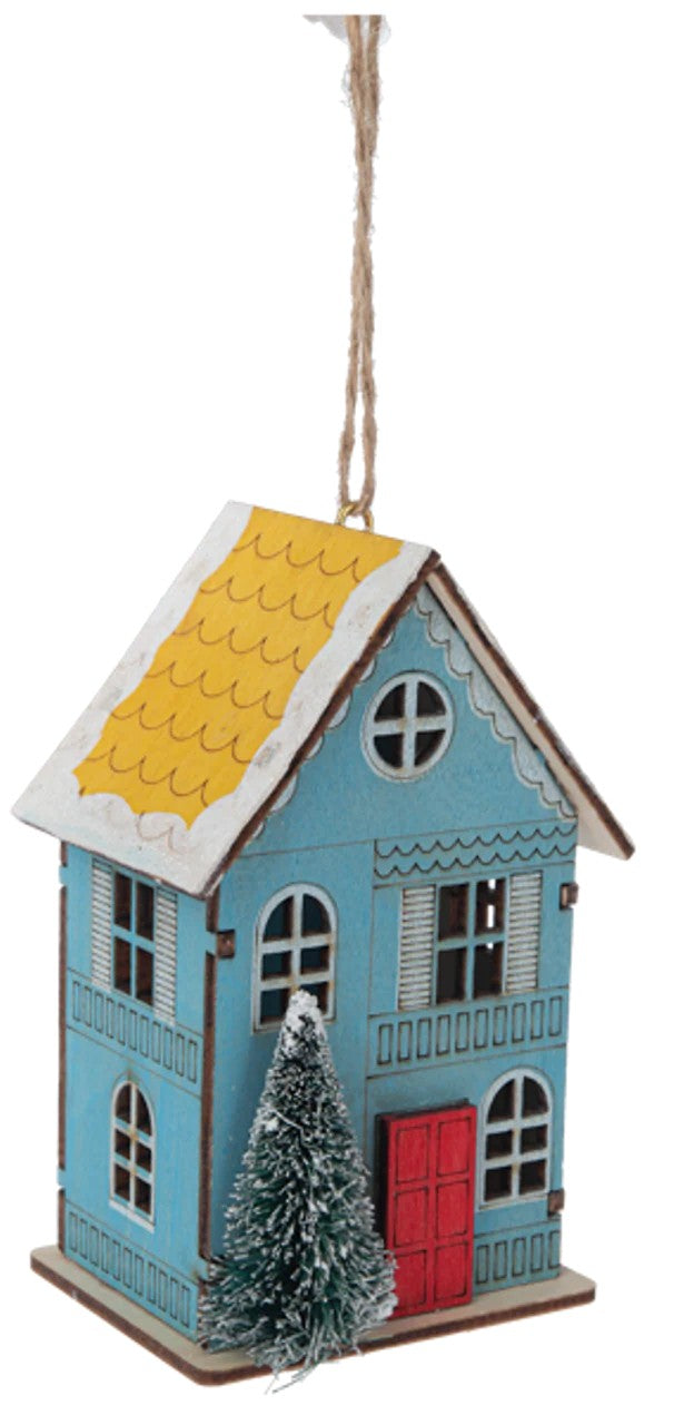 Wooden house ornament