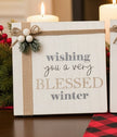 White Wooden Christmas Box Signs