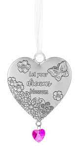 Language of Love Heart Zinc Ornaments