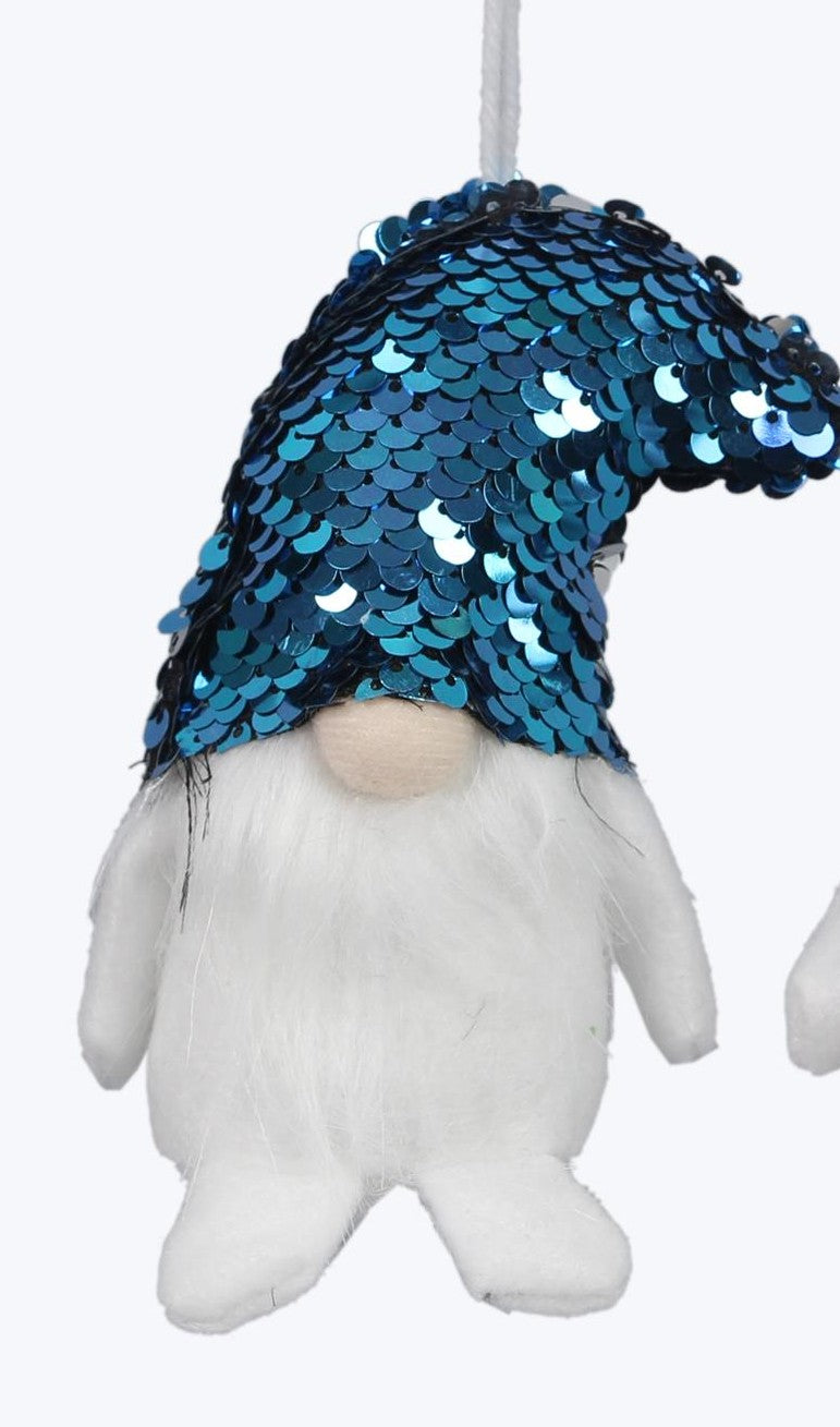 Fabric Gnome with Sequin Bead Hat Ornament