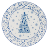 Blue & White Porcelain Christmas Tree Plate