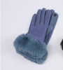 Chevron Fur Gloves