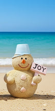 Resin Coastal Christmas Sand Snowman