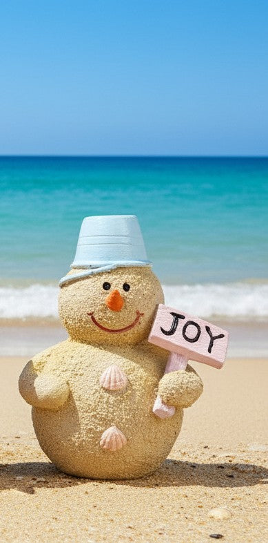 Resin Coastal Christmas Sand Snowman