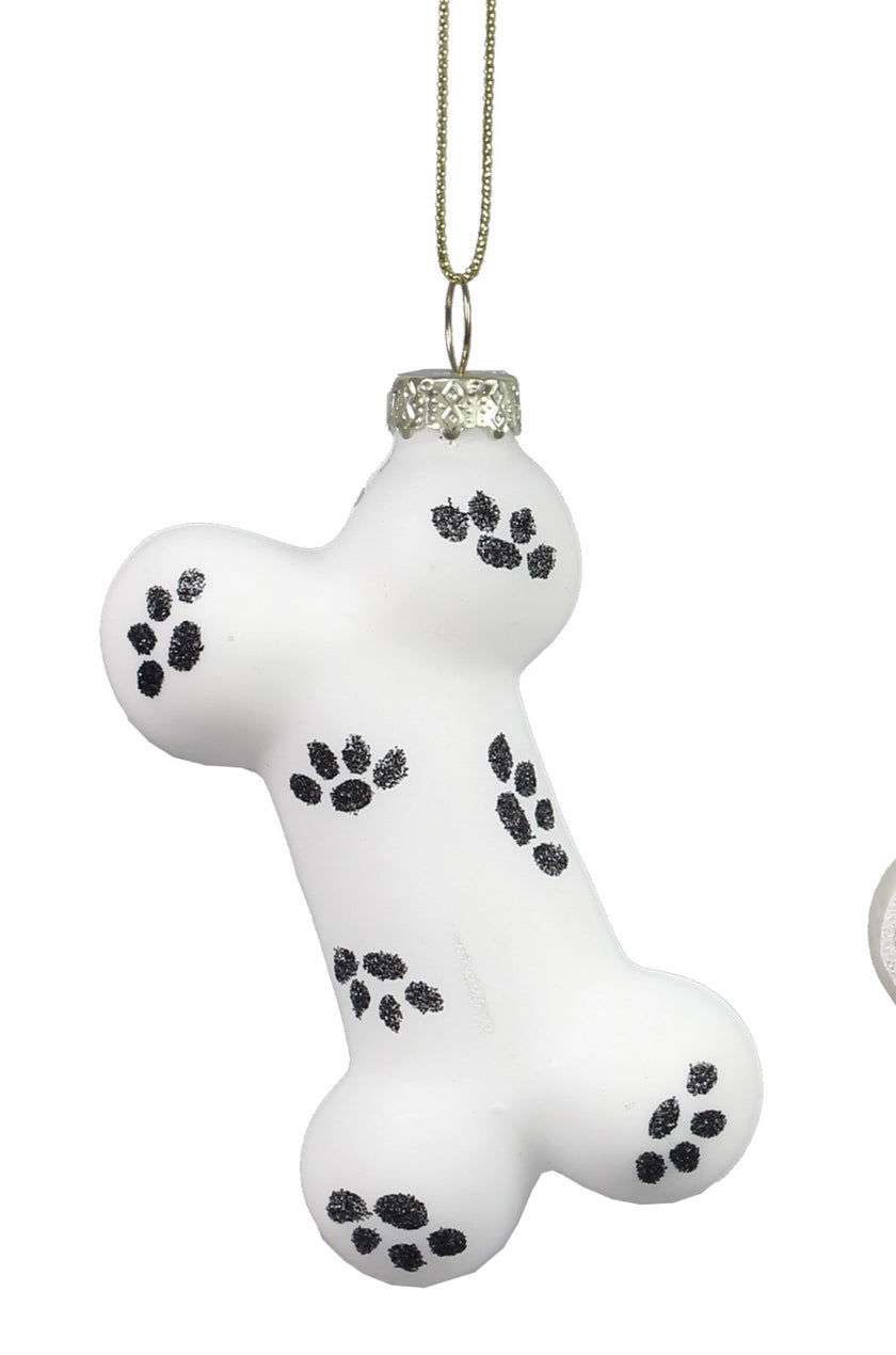 Glass Paw or Bone Ornaments