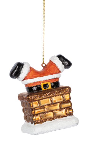 Santa in Chimney Ornaments