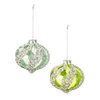 Glass and Glitter Ornament