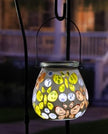 Mosaic Glass Floral Solar Lantern