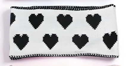 Hearts knitted head band