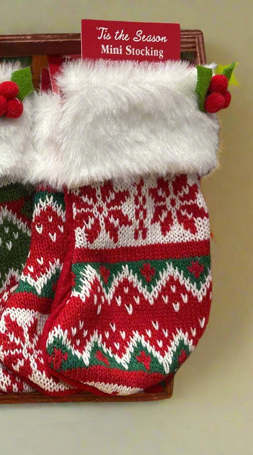 Knitted Christmas Stocking Gift Card Holder