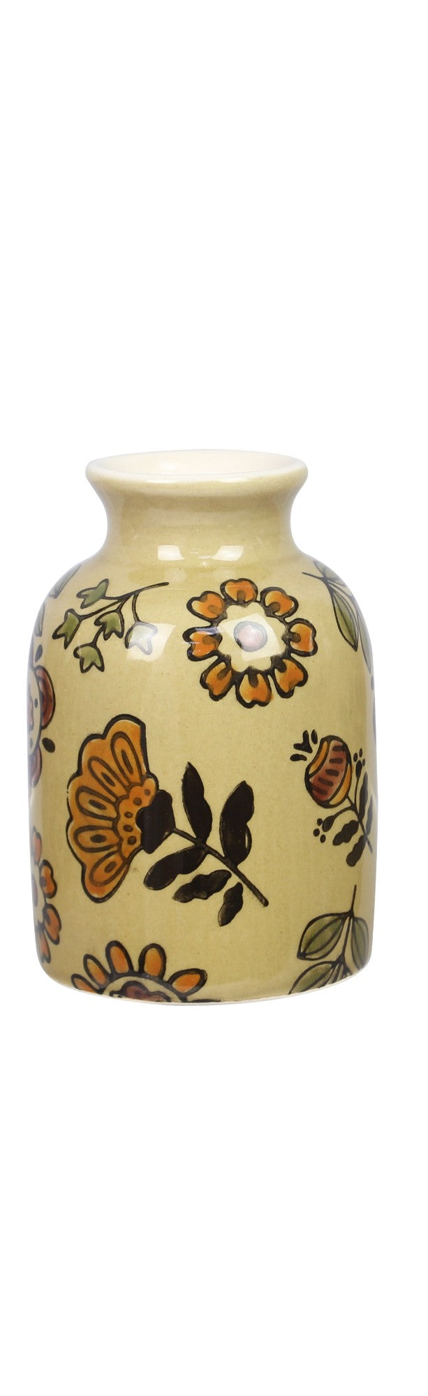Stoneware Folk art mini vase