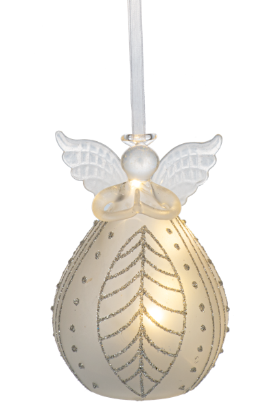 Luxury LED Glass Angel Ornament