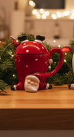 Festive Christmas Mugs with lids