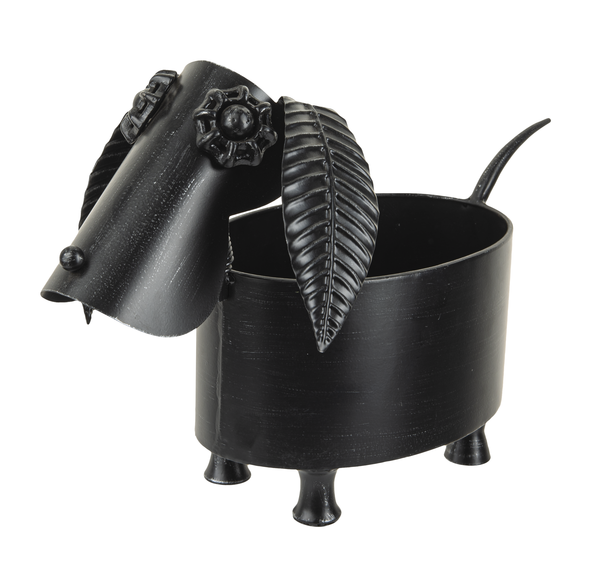 Gunmetal Dog Planter