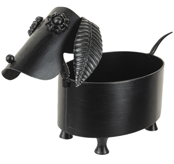 Gunmetal Dog Planter